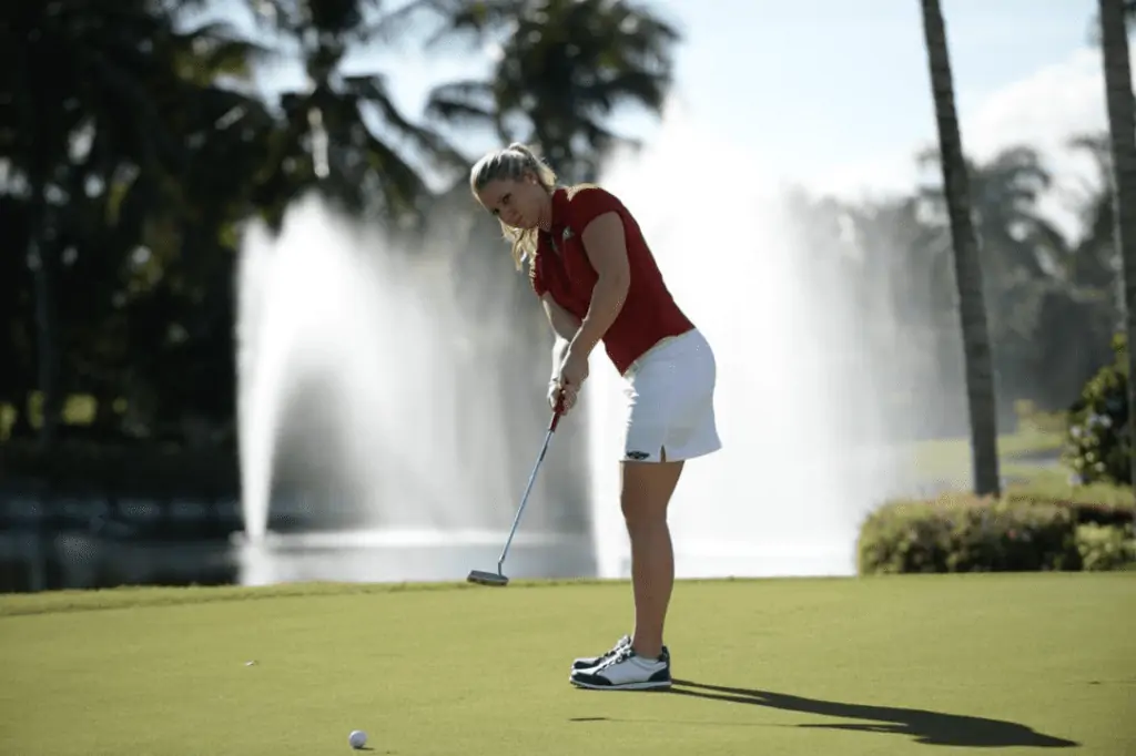 Christina Langer, daughter of Bernhard Langer plays golf at FAU in 2015.  