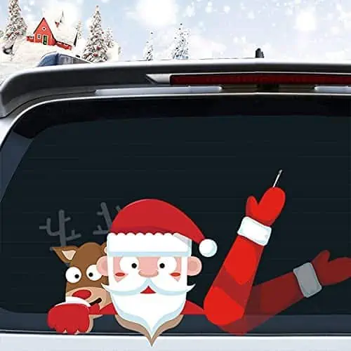 Christmas Santa Claus Car Window Windshield Sticker 