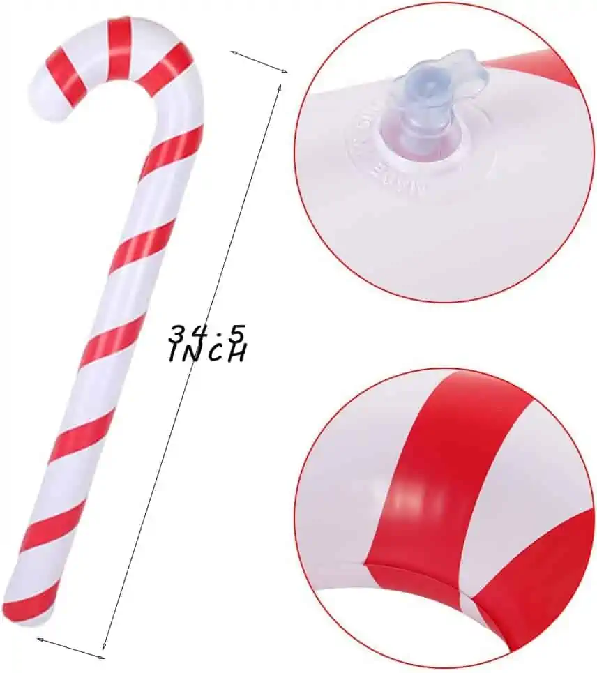  Tetor Inflatable Candy Cane Balloons for Christmas Decorations