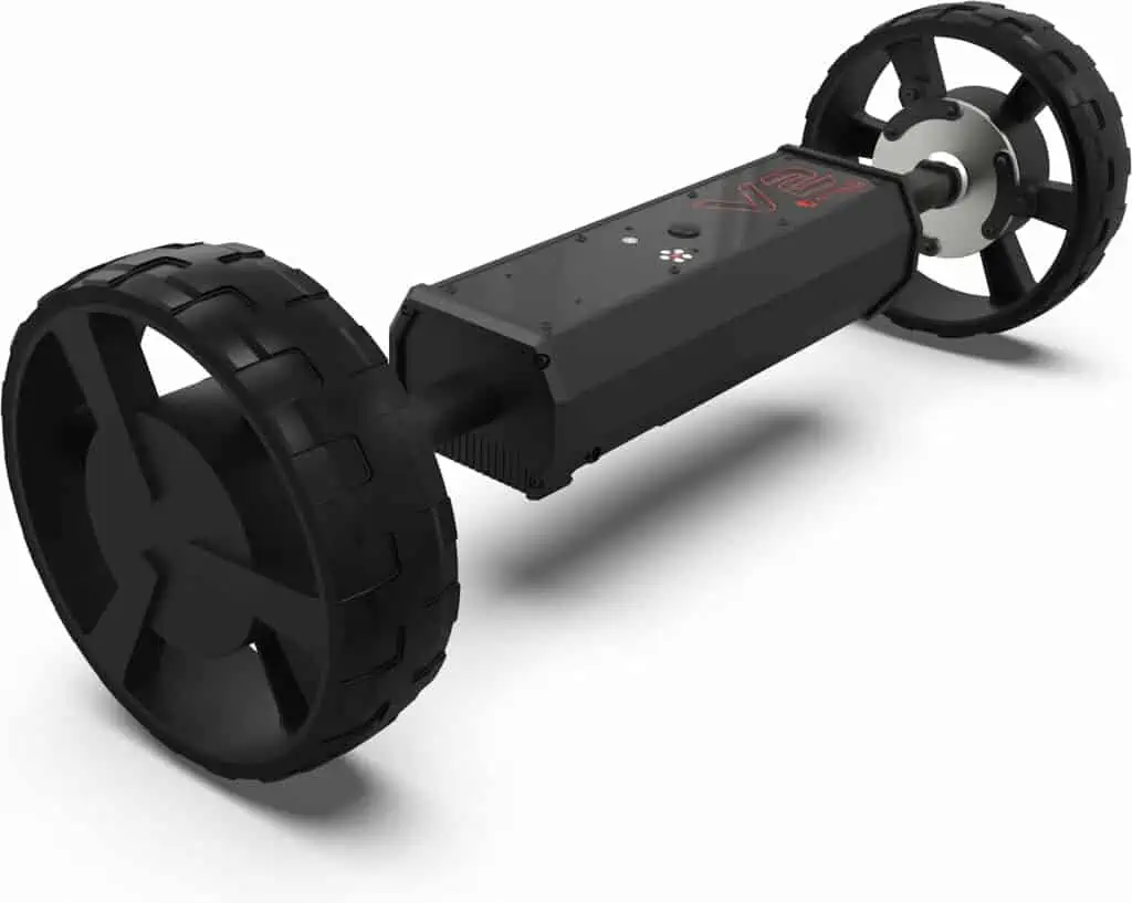 one of the best golf push cart accessories is the electric e-wheels.  Alphard Club Booster V2 E-Wheels is a small 2-wheel device that helps you drive the golf push cart.