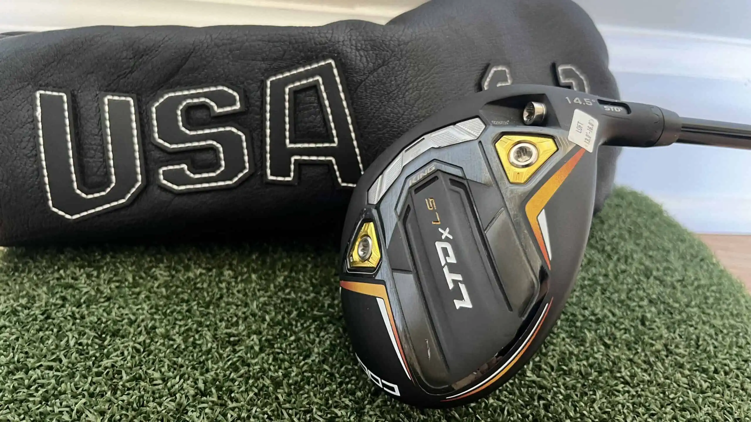 Cobra LTDX Fairway Wood Review: showing a fairway wood and head cover.