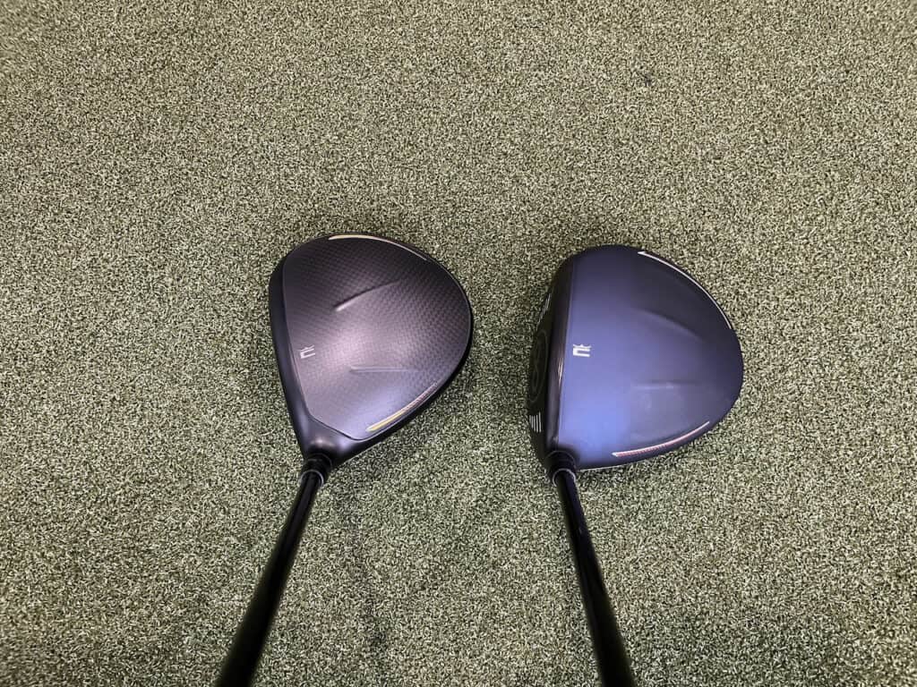 Cobra Driver Review showing the club heads of the radspeed vs ltdx 