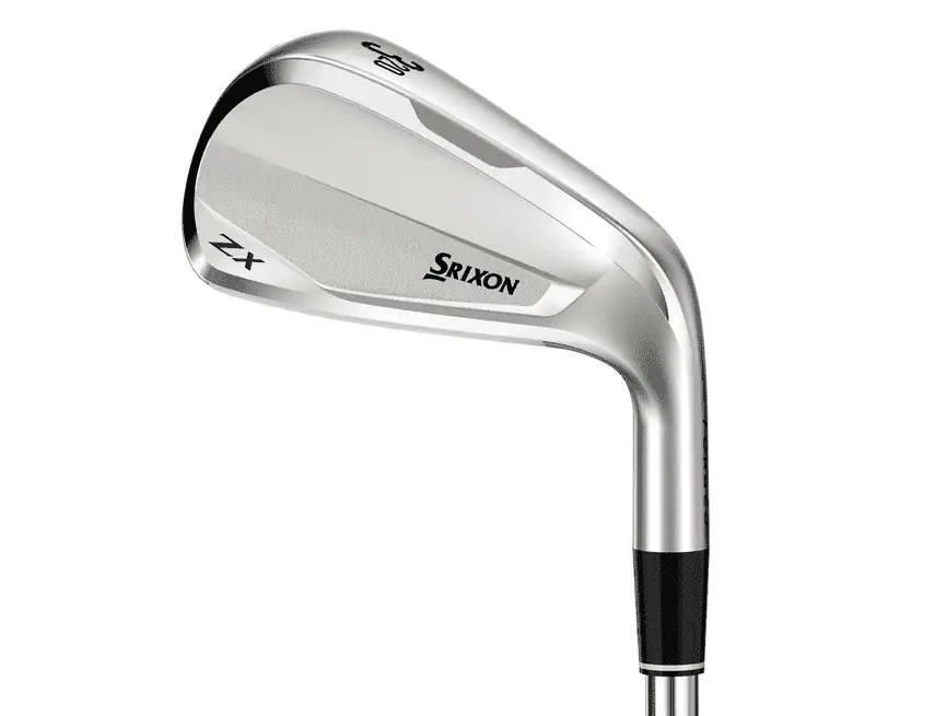 Srixon ZX Utility Irons  showing one iron in shining steel.