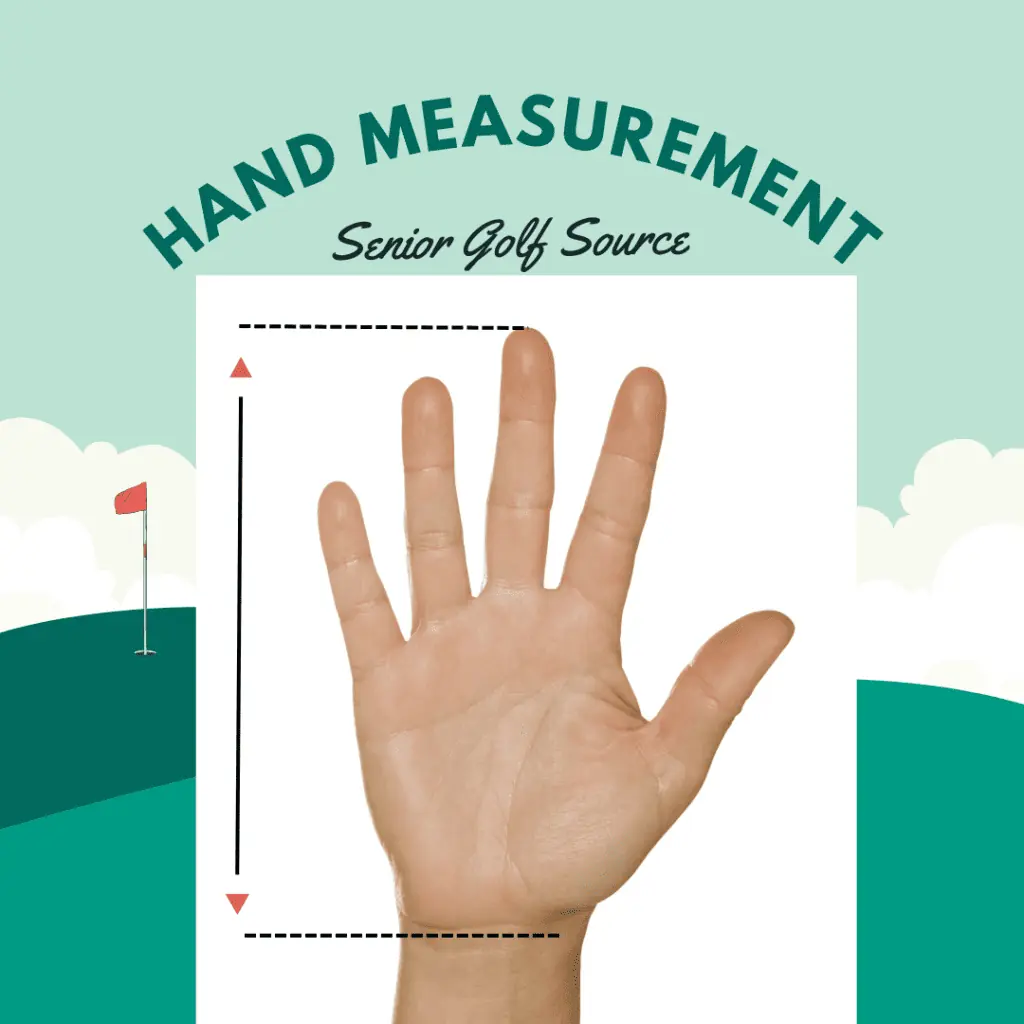 standard vs midsize golf grips hand measurement chart