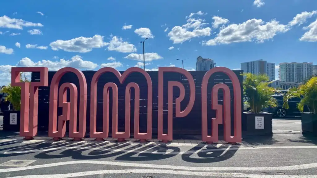Tampa sign in Tampa, Florida