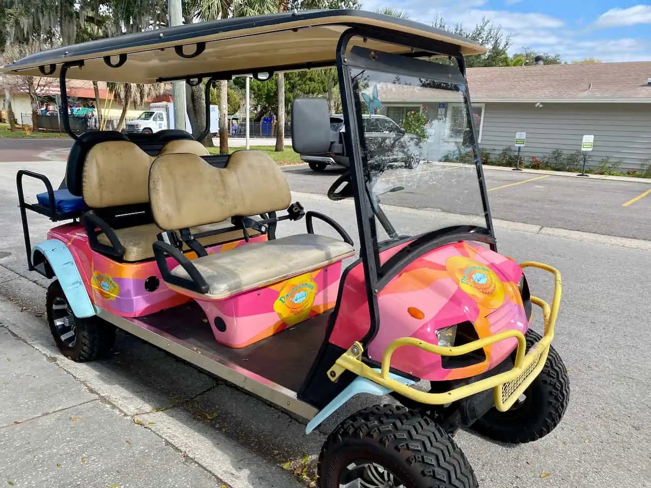 6- seater golf cart in a Florida city 