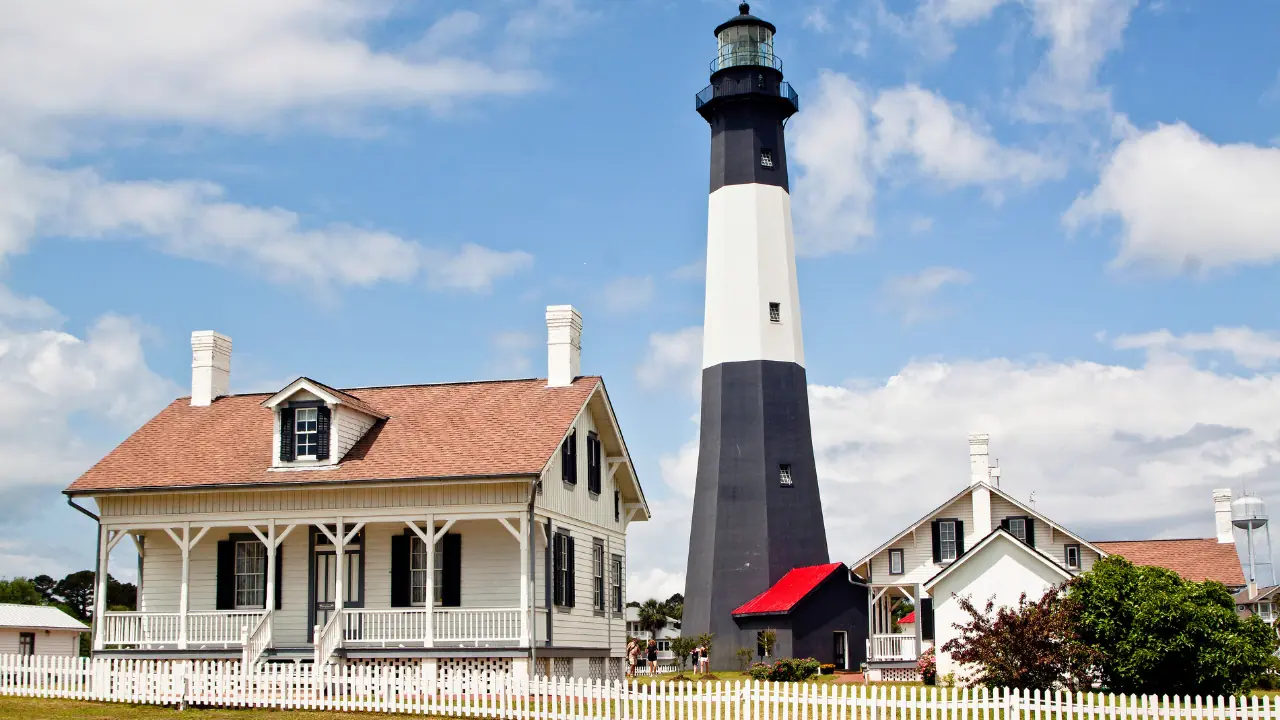 Tybee Island, GA, showing the lighthouse 