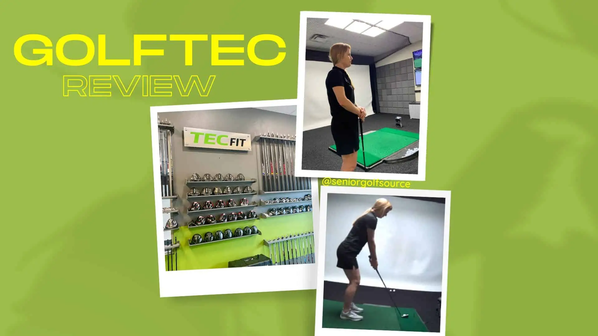 Golftec review collage of Golftec Sarasota location