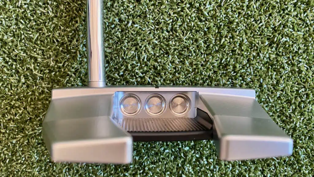 Titleist Phantom X 5 Putter with a single bend shaft and showing the new sole plate design