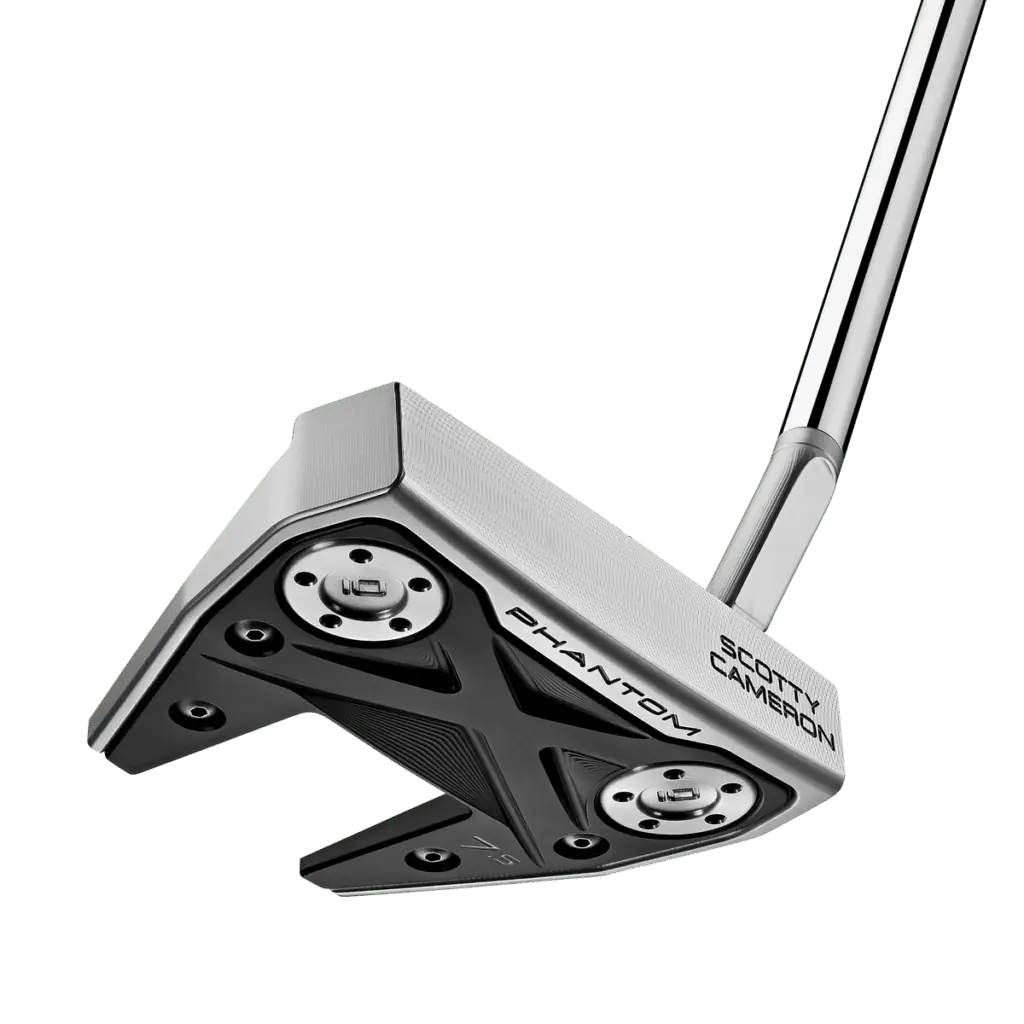 Scotty Cameron Phantom X 7.5 Putter, best golf putters at a premium price.  Showing the adjustable weights.
