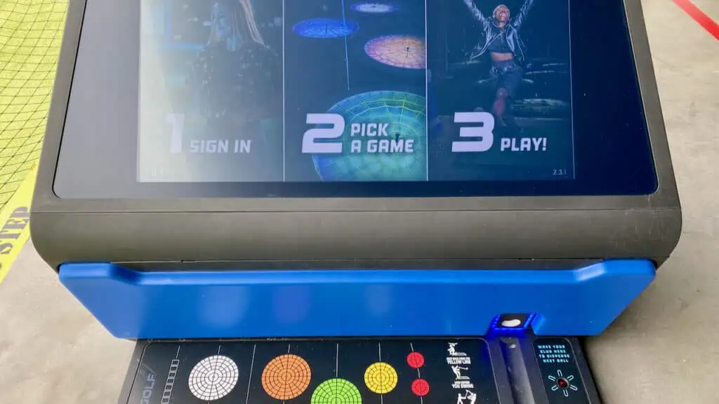 TopGolf game play showing the wear the ball drops out.