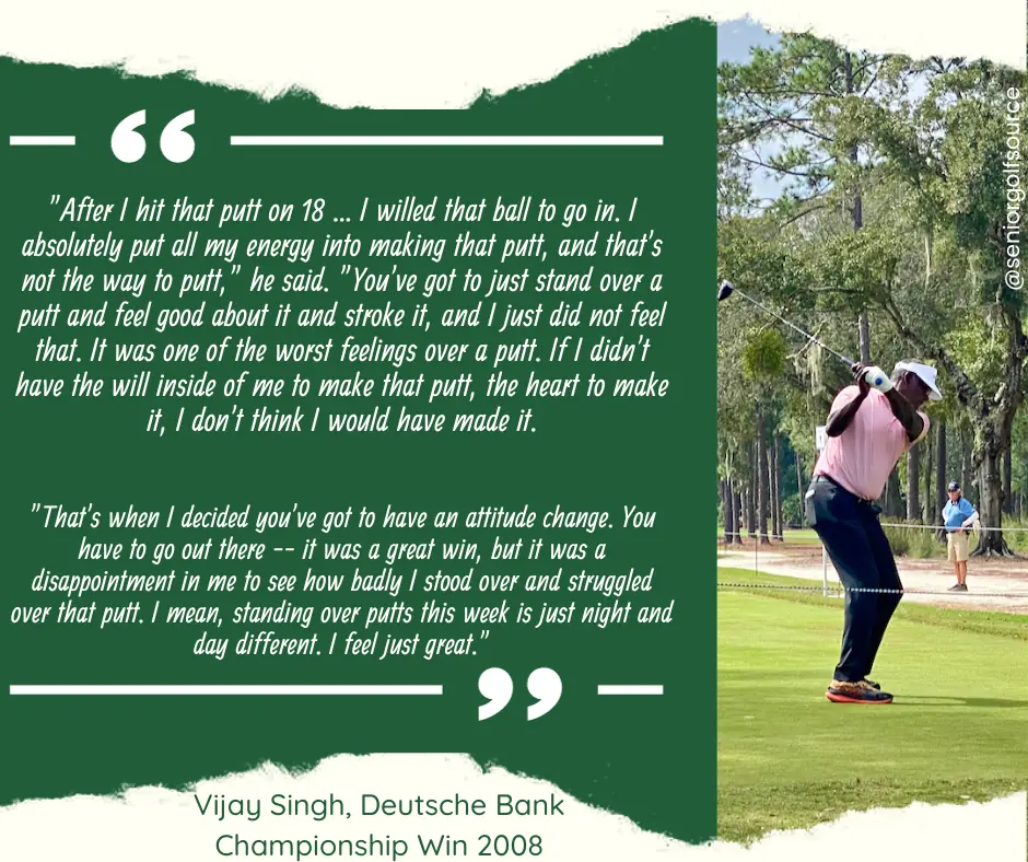 Quote from 2008 Deutsche Bank Championship win and photo of Vijay Singh