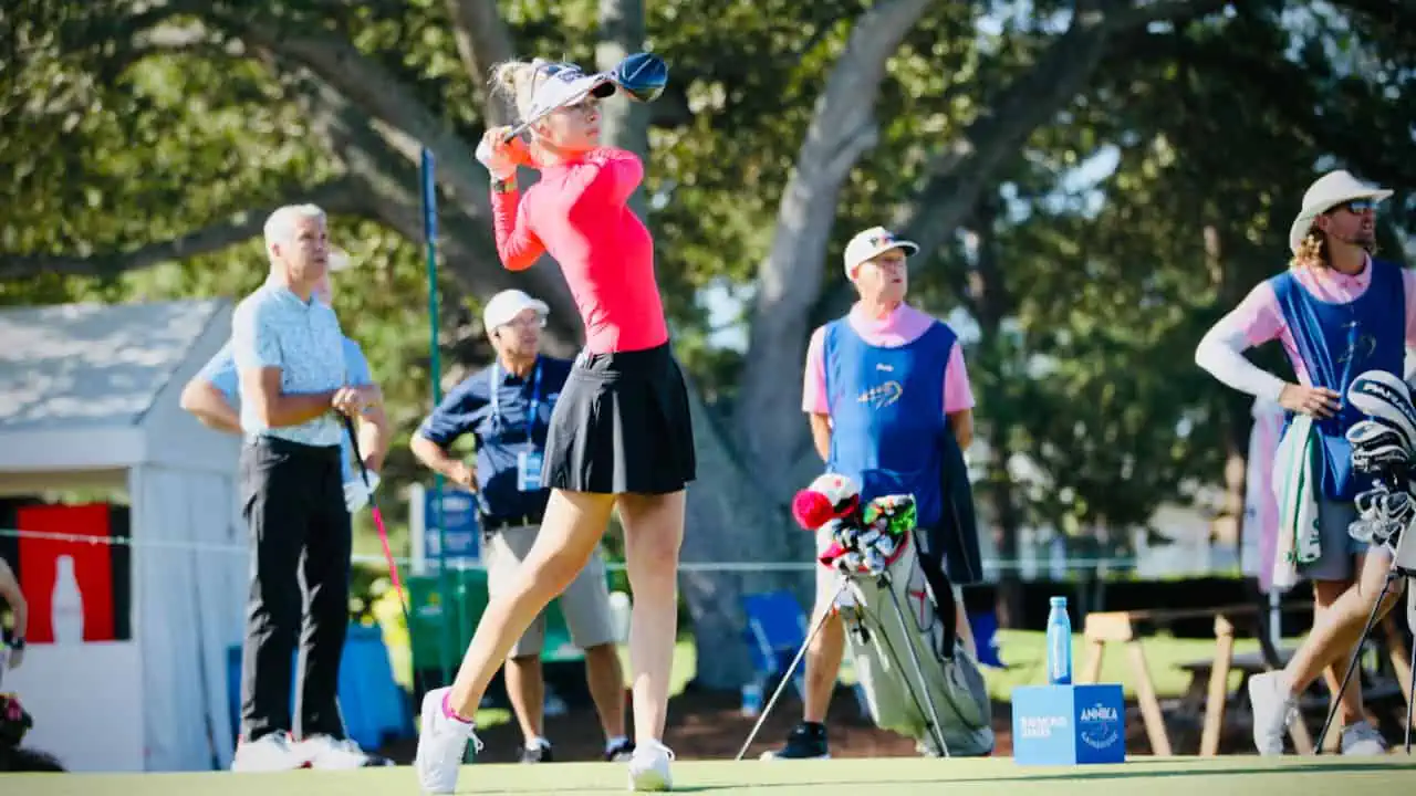 Nelly Korda Driver photo at Pelican Golf Club in November 2023.