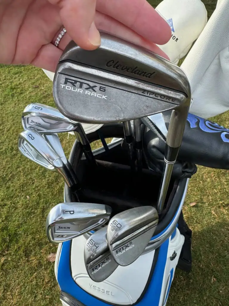 Davis Love III What's in the Bag 2024 taken of his golf wedges at the Chubb Classic by Senior Golf Source.