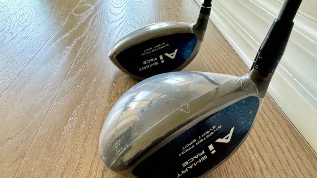 Paradym Ai Smoke Max Vs Smoke Max Fast Driver Review: Showing the new arrivals of Callaway clubs still wrapped in plastic.