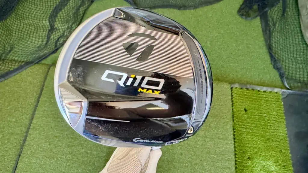 The photo was taken by senior golf source while testing the TaylorMade Qi10 Max. Showing the head of the club.