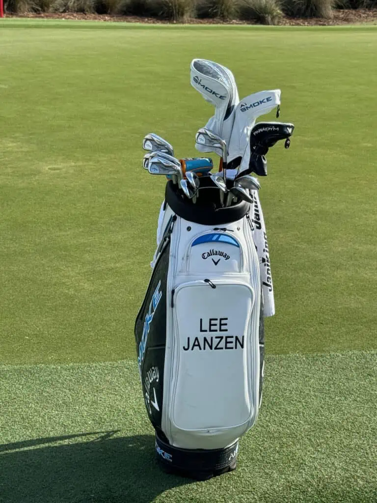 Lee Janzen WITB photo of Janzen's Callaway AI Smoke Golf Bag 2024.