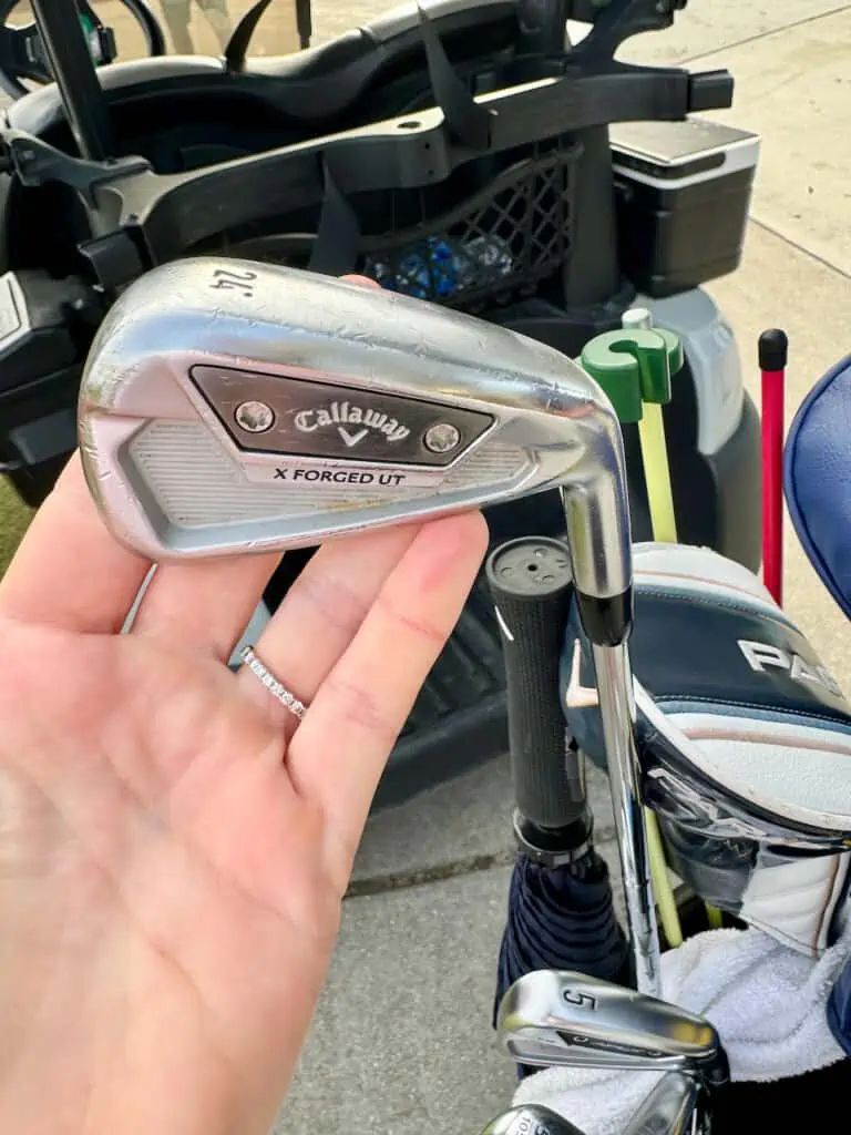 Callaway X Forged Irons showing the 4 Iron in Rod Pampling's golf bag.