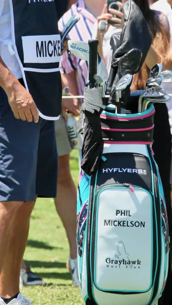 Phil Mickelson what's in the bag photo from LIV Golf Miami in April 2024