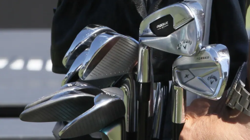 Close up of Phil Mickelson's golf bag